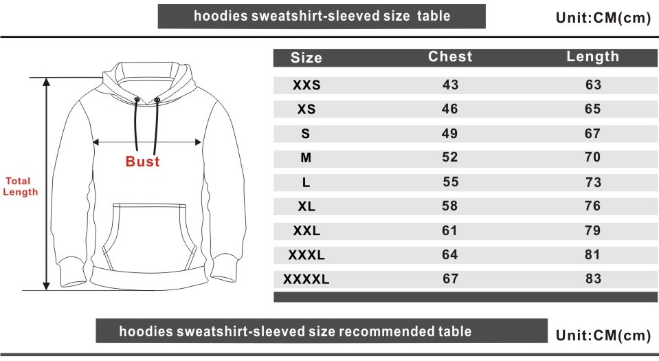 hoodie size